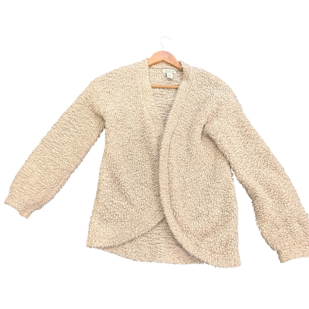 Rachel Zoe Cream Textured Knit Cardigan